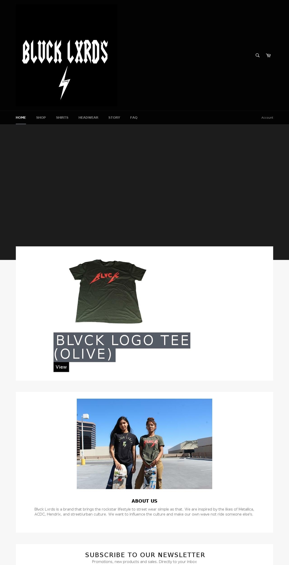 blvcklxrds.com shopify website screenshot