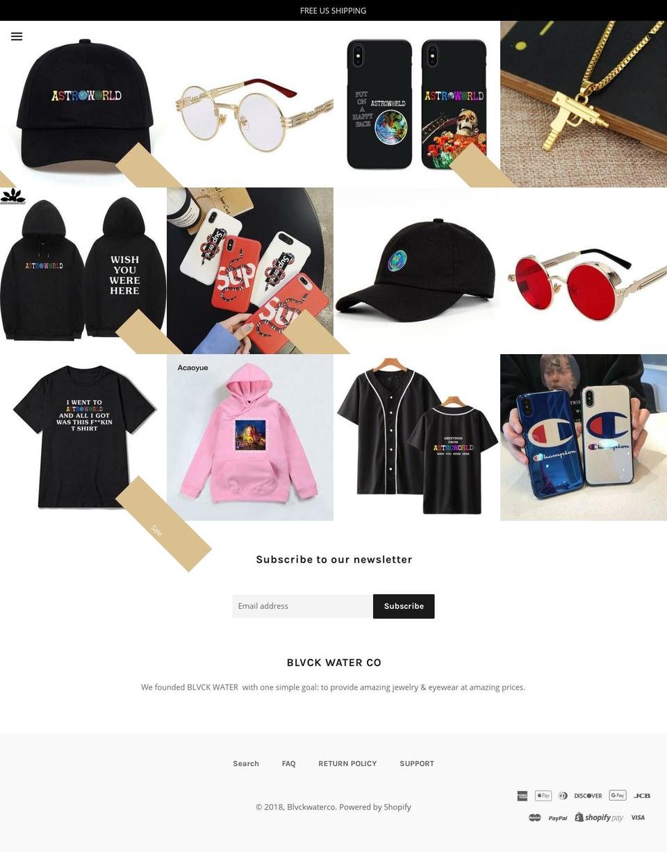 blvckwater.com — Shopify storefront screenshot