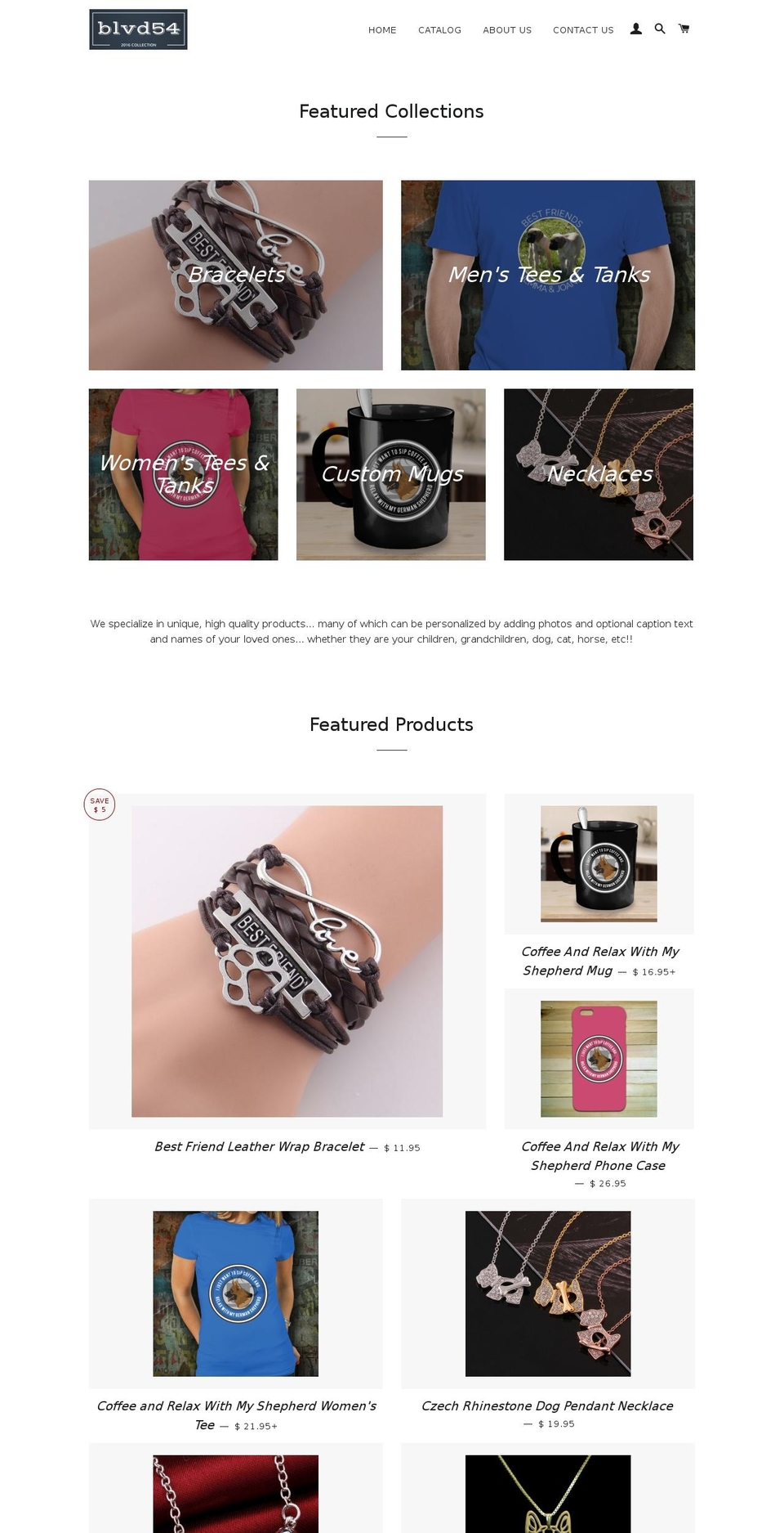 blvd54w.com — Shopify storefront screenshot