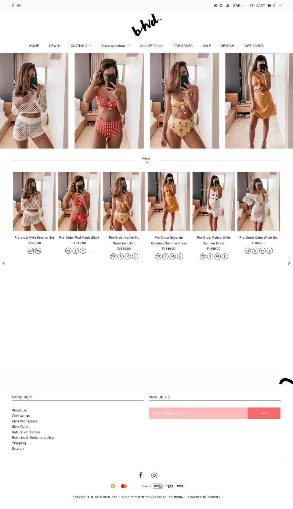 blvdbtq.com — Shopify storefront screenshot