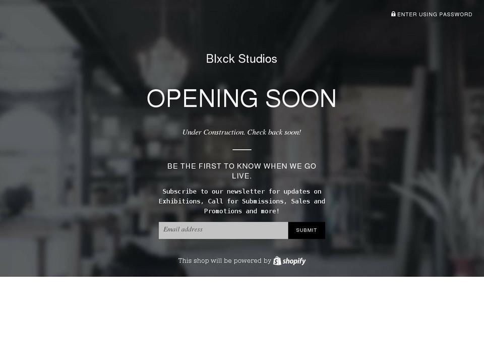 blxckstudios.com shopify website screenshot