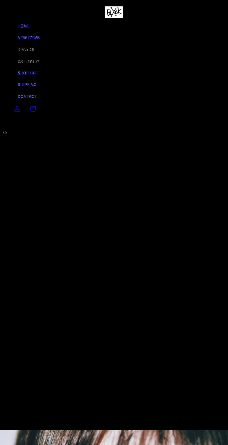 blxcktokyo.com — Shopify storefront screenshot