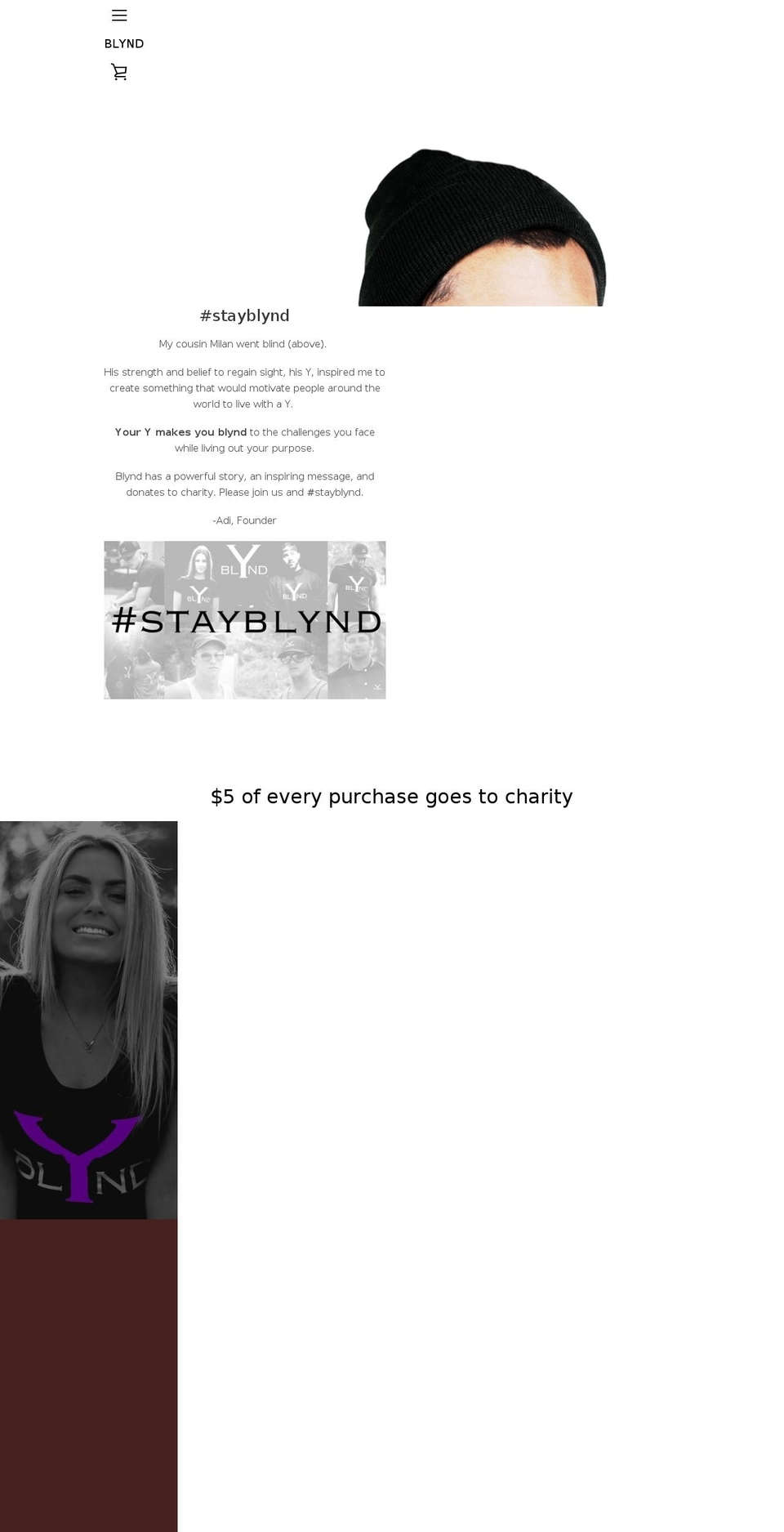 blyndlimited.com — Shopify storefront screenshot