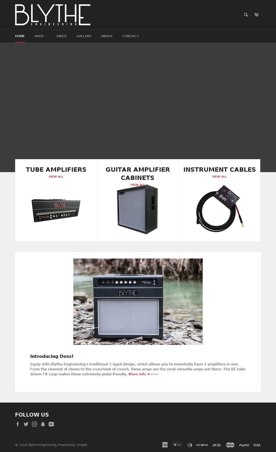 blytheengineering.com shopify website screenshot