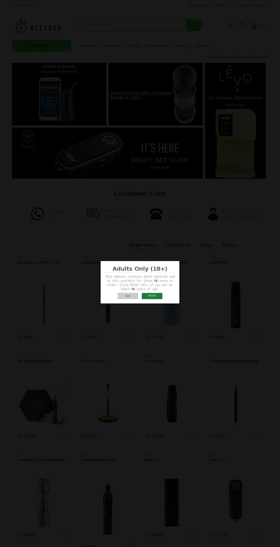 blzehub.com shopify website screenshot