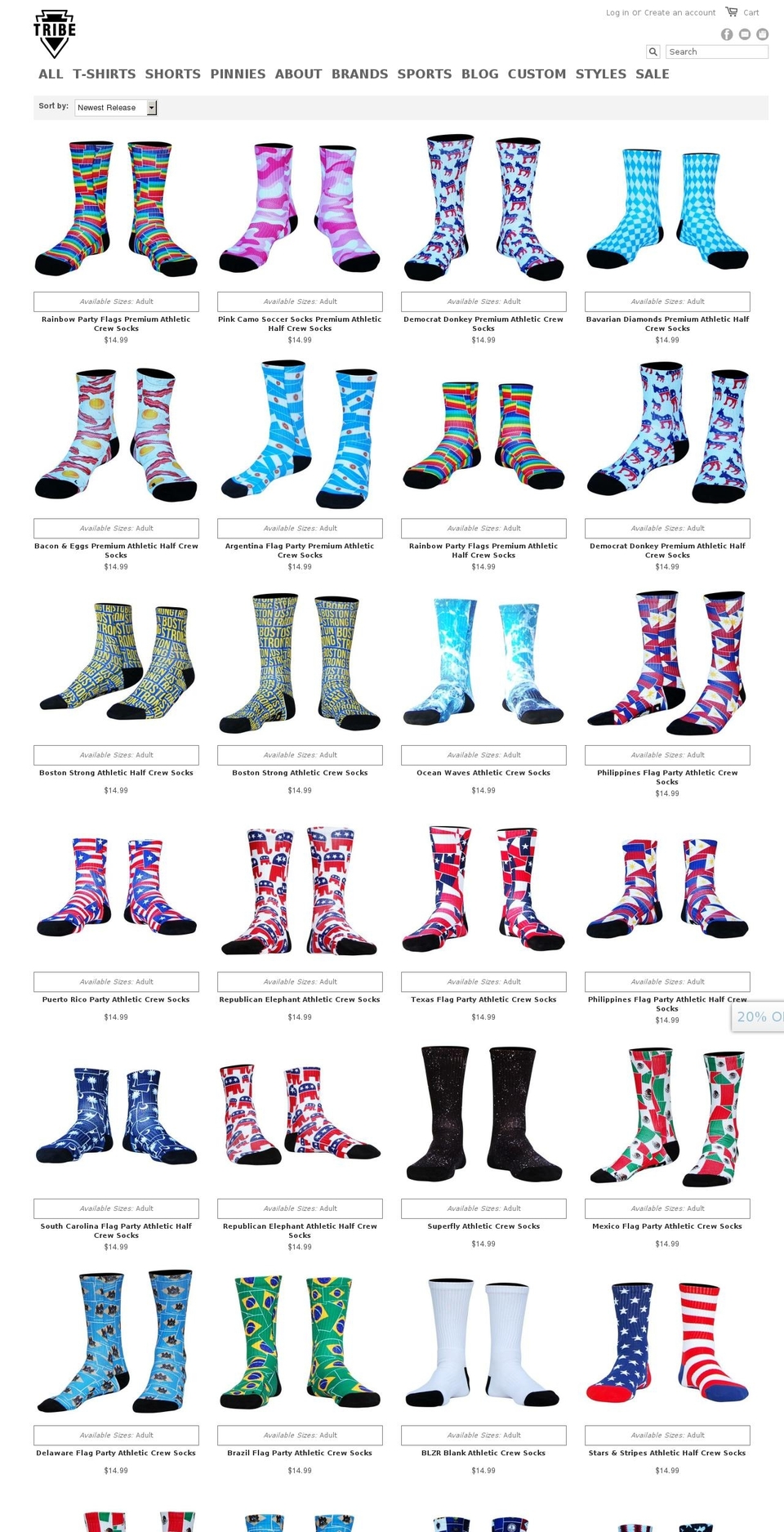 blzrsocks.com shopify website screenshot