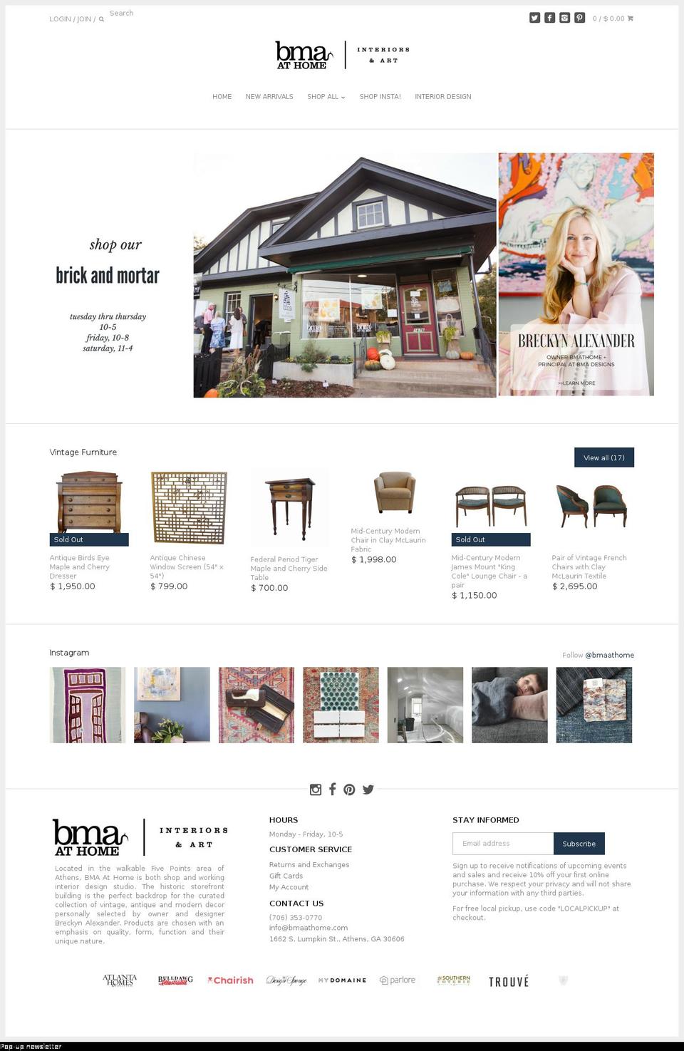 bmaathome.com shopify website screenshot