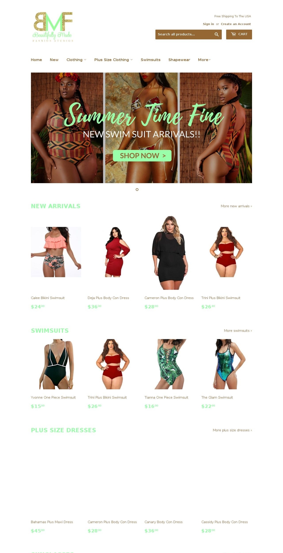 bmadestudios.com — Shopify storefront screenshot