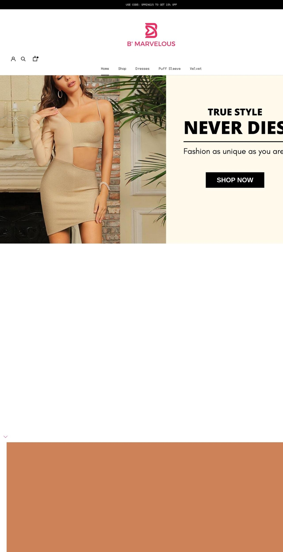 bmarvelous.com shopify website screenshot
