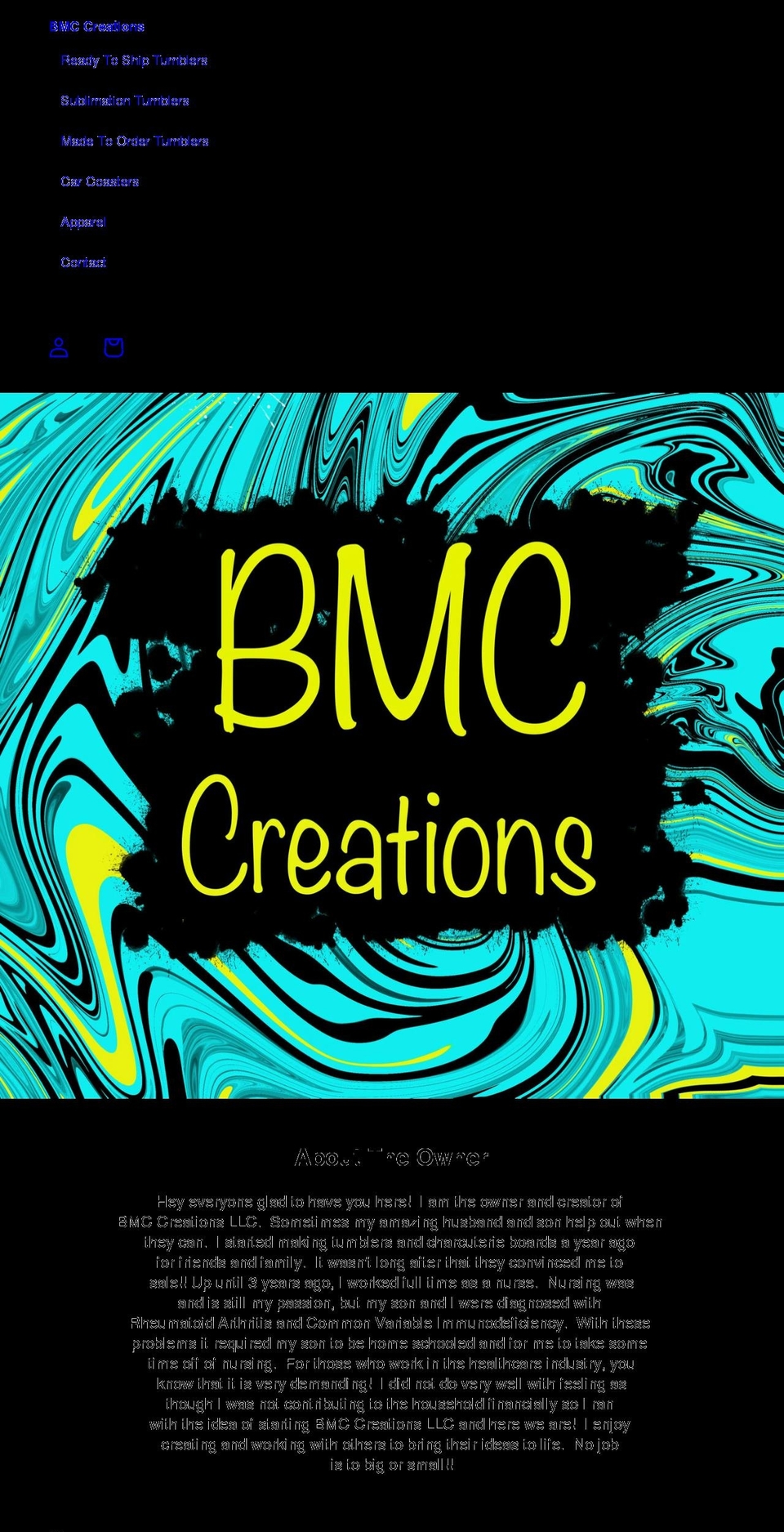 bmc-creations.com — Shopify storefront screenshot