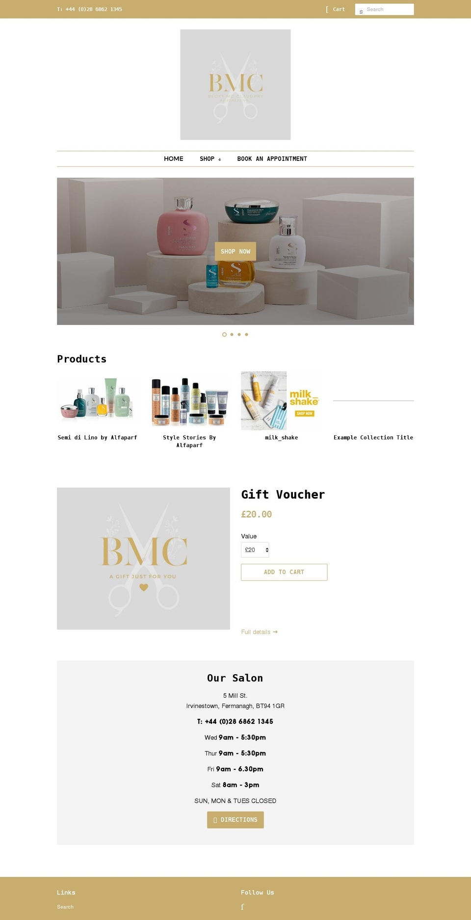 bmc-hair.co.uk shopify website screenshot