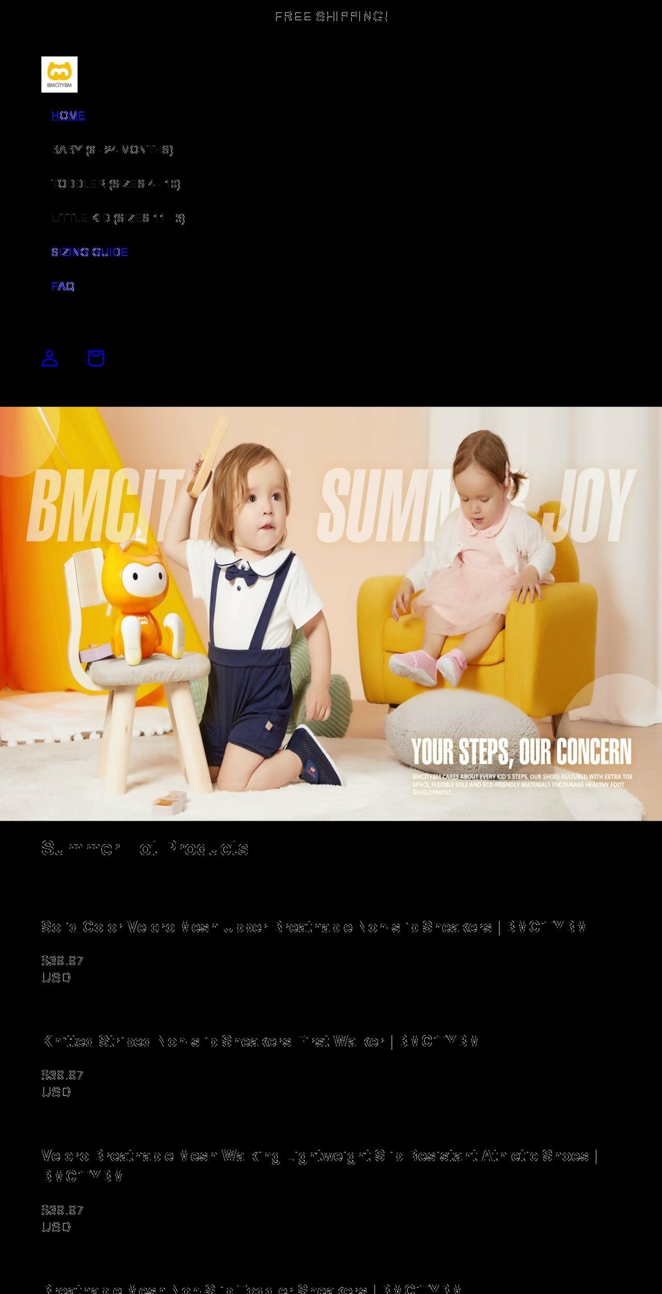 bmcitybmkids.com shopify website screenshot
