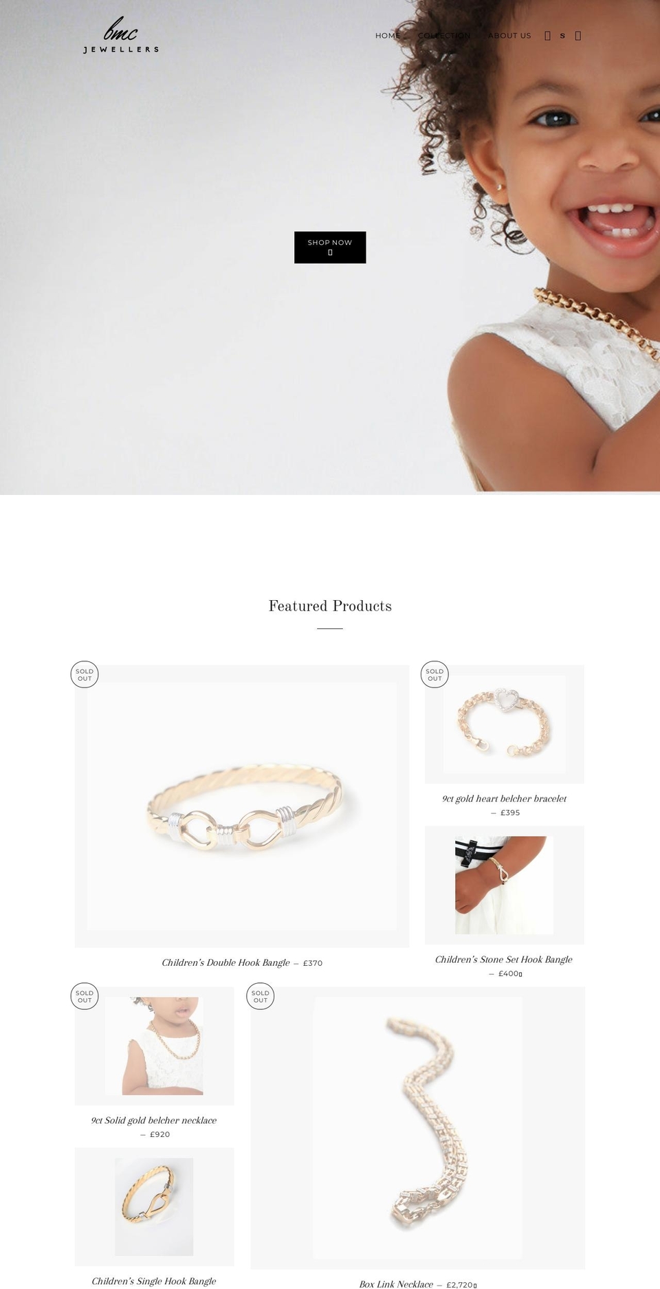 bmcjewellers.com shopify website screenshot