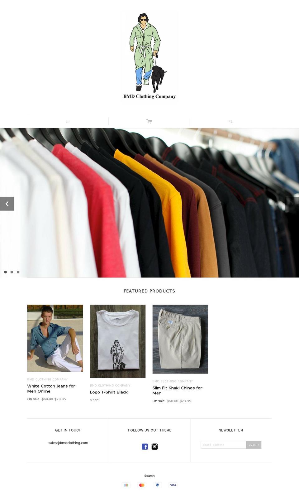 bmdclothing.com — Shopify storefront screenshot