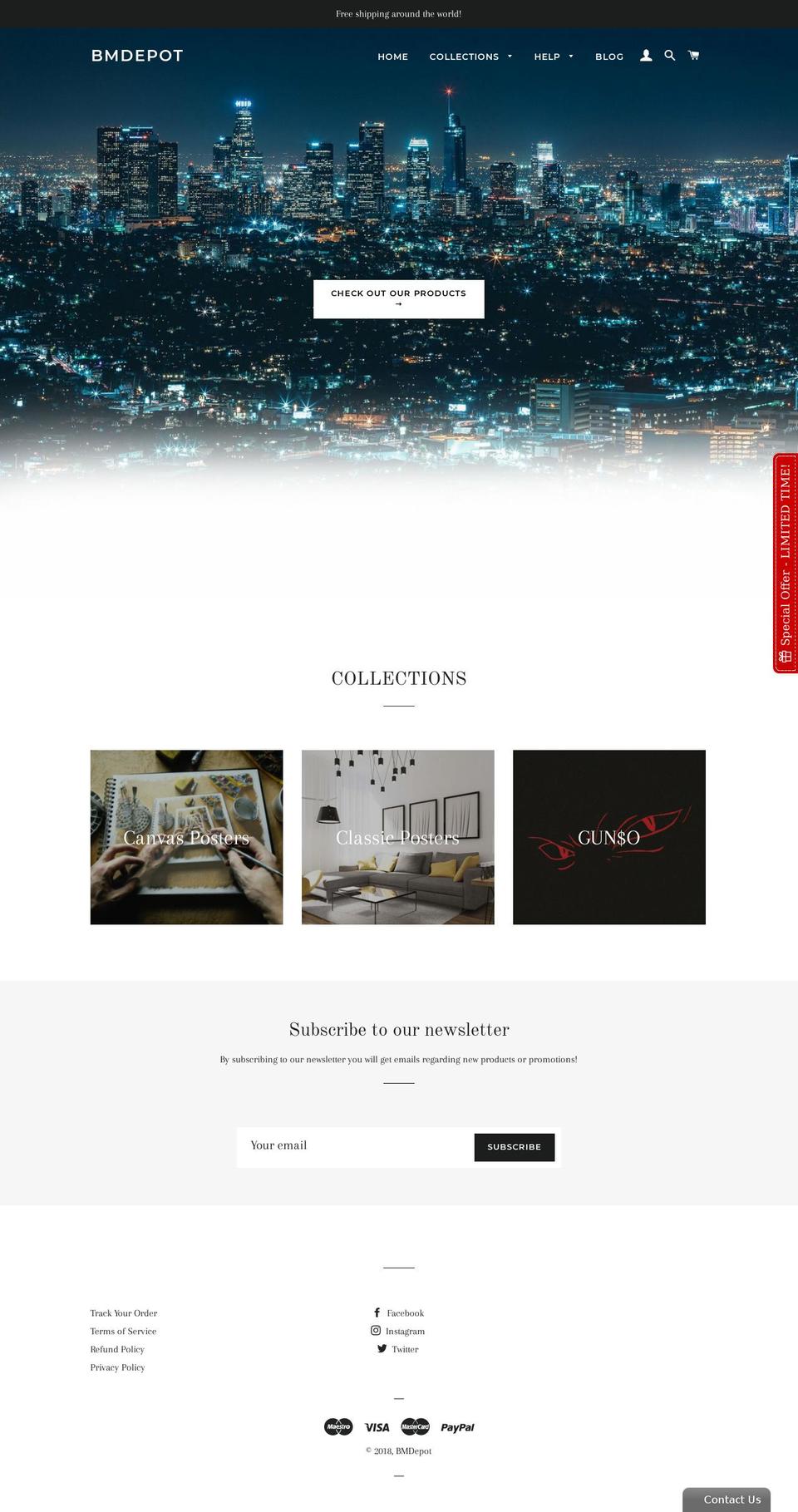 bmdepot.com — Shopify storefront screenshot
