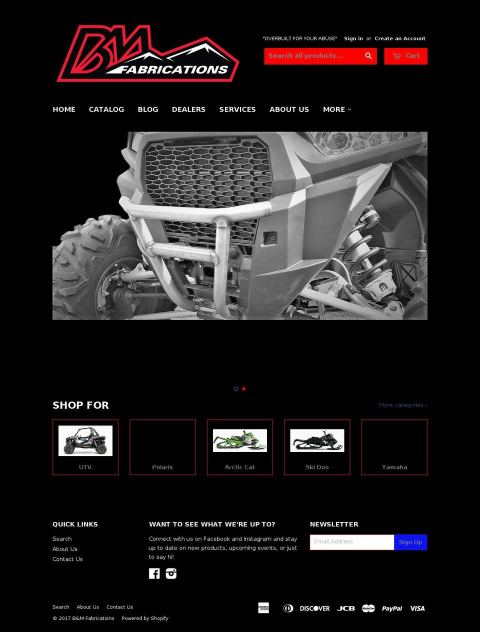 bmfabrications.com shopify website screenshot