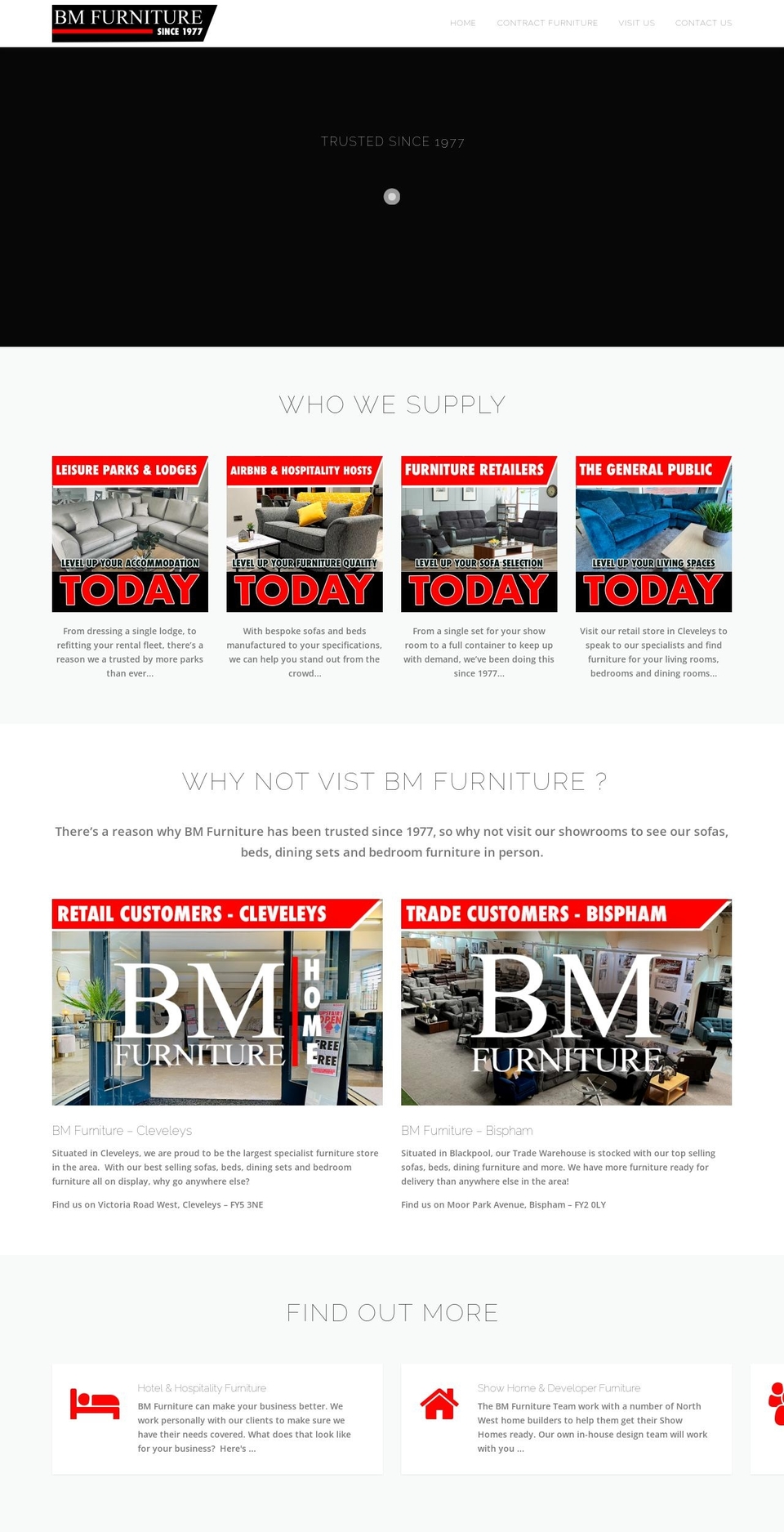 bmfurniture.shop shopify website screenshot