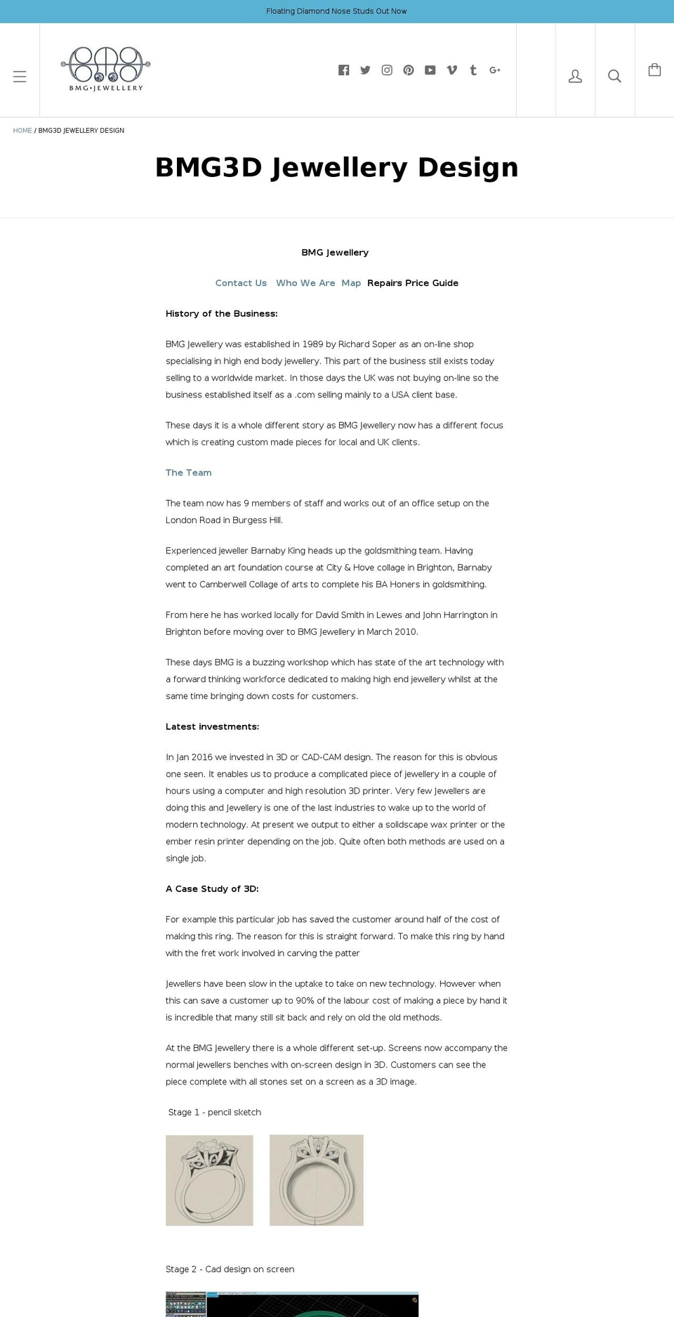 bmg3d.com shopify website screenshot