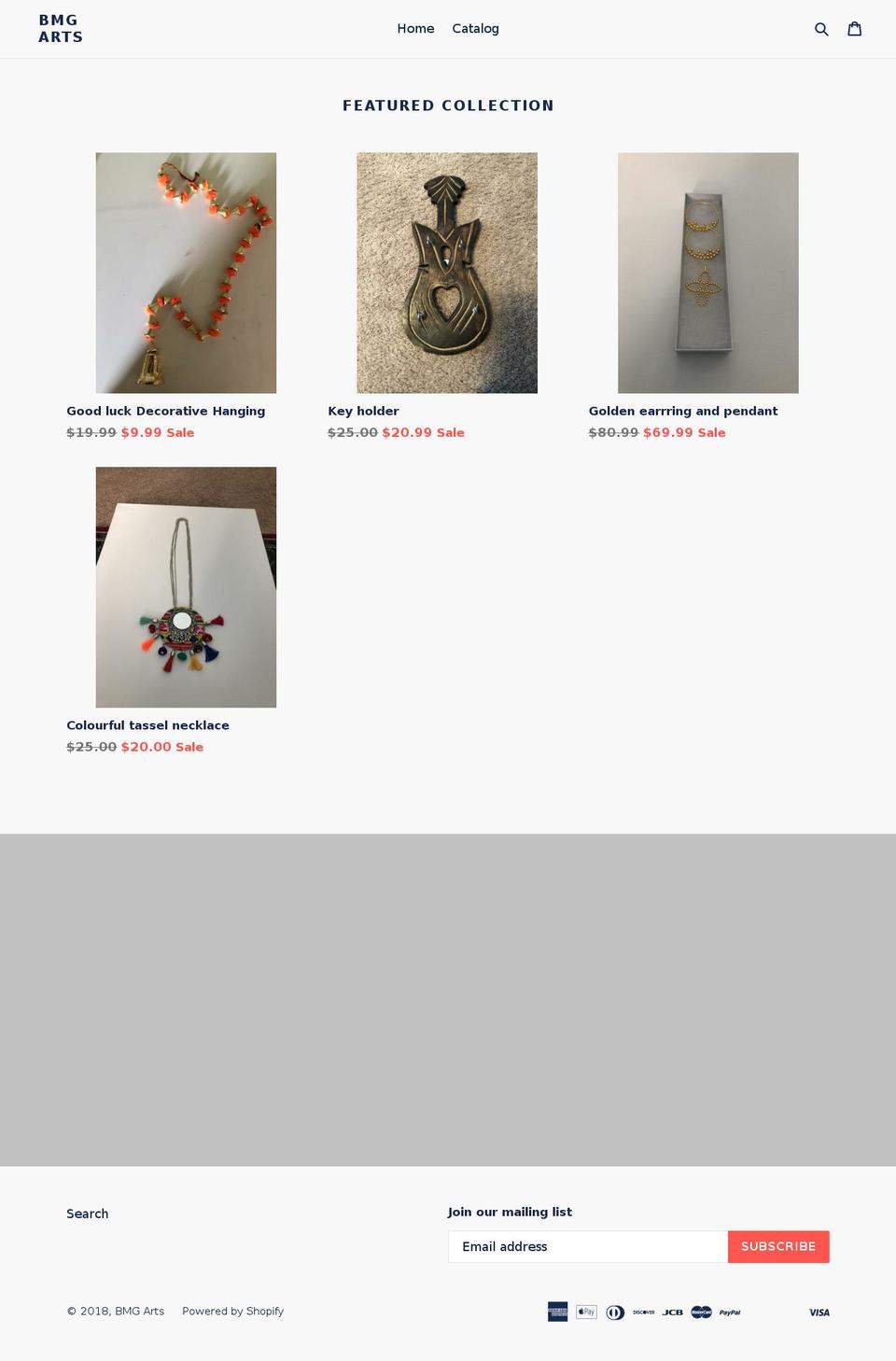 bmgarts.com — Shopify storefront screenshot