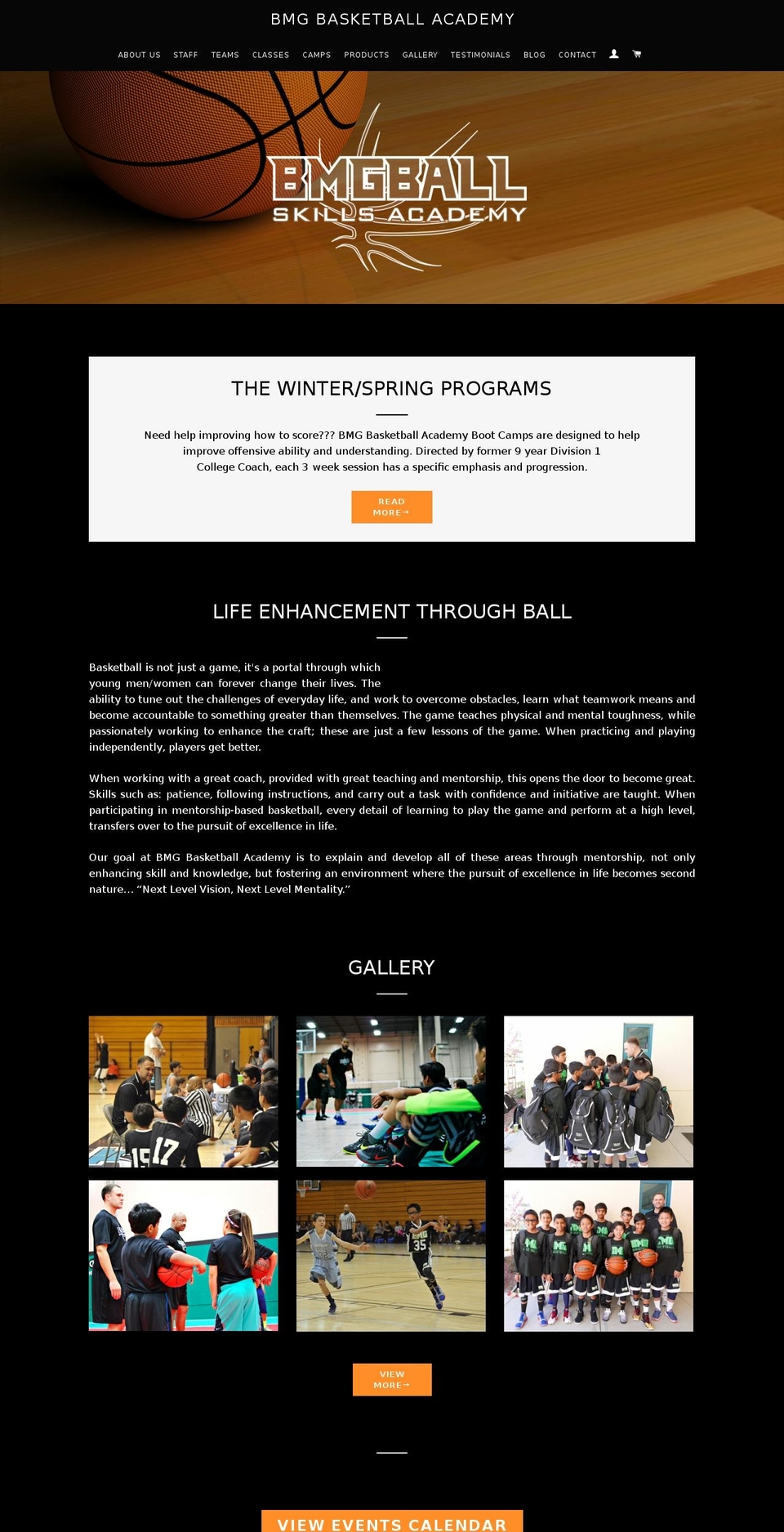 bmgball.com shopify website screenshot