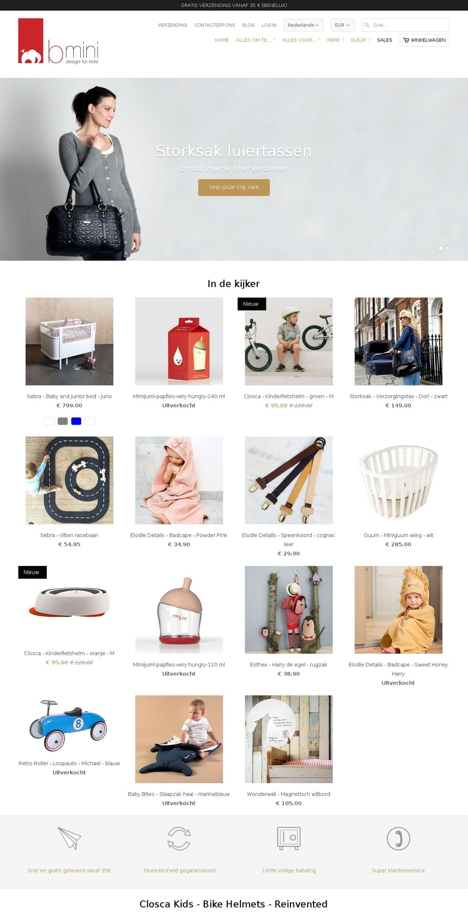 bmini.nl shopify website screenshot