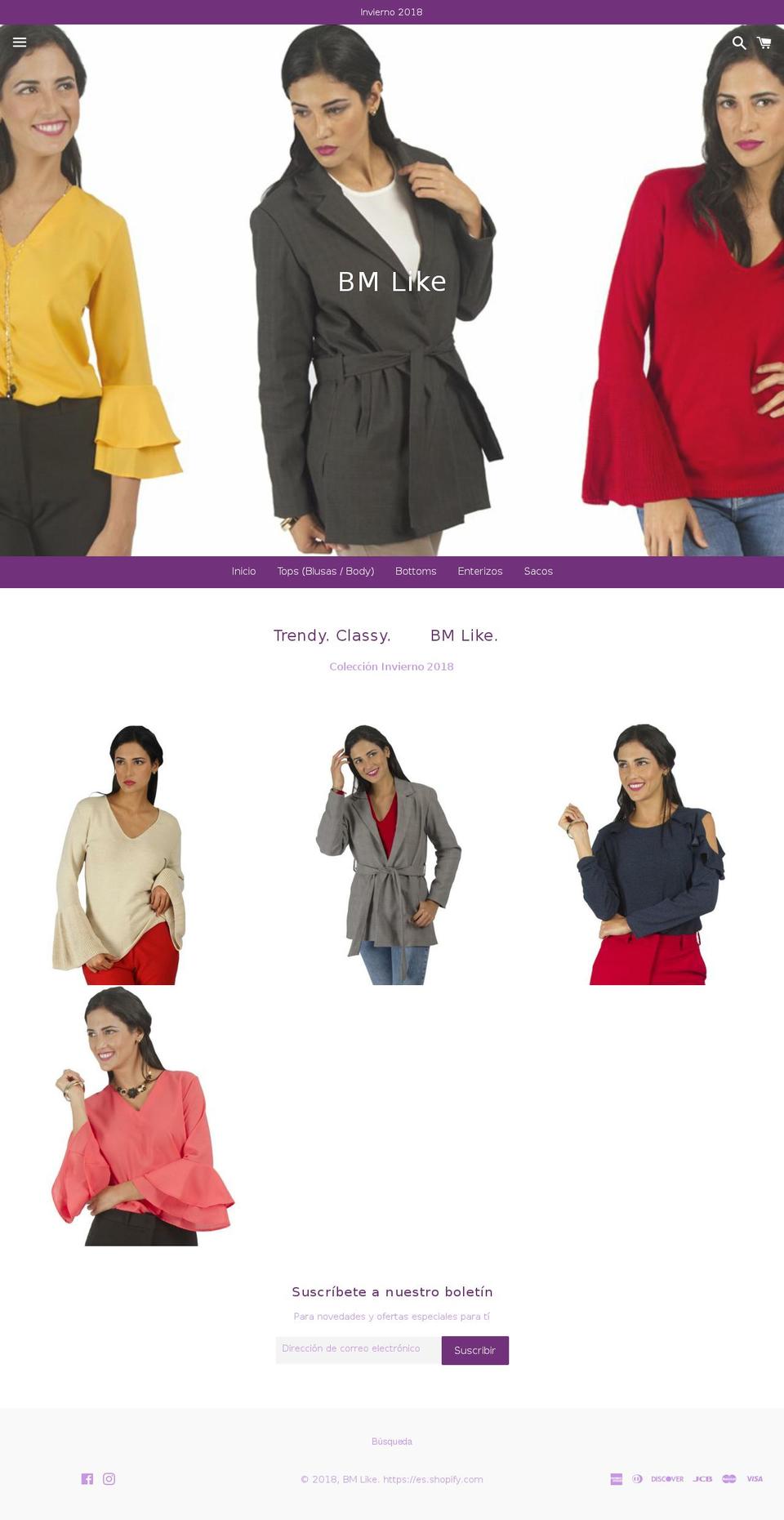 bmlike.com — Shopify storefront screenshot