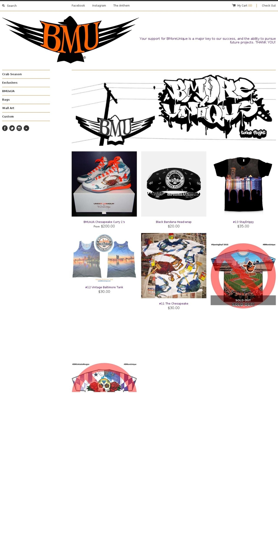 bmoreunique.com shopify website screenshot