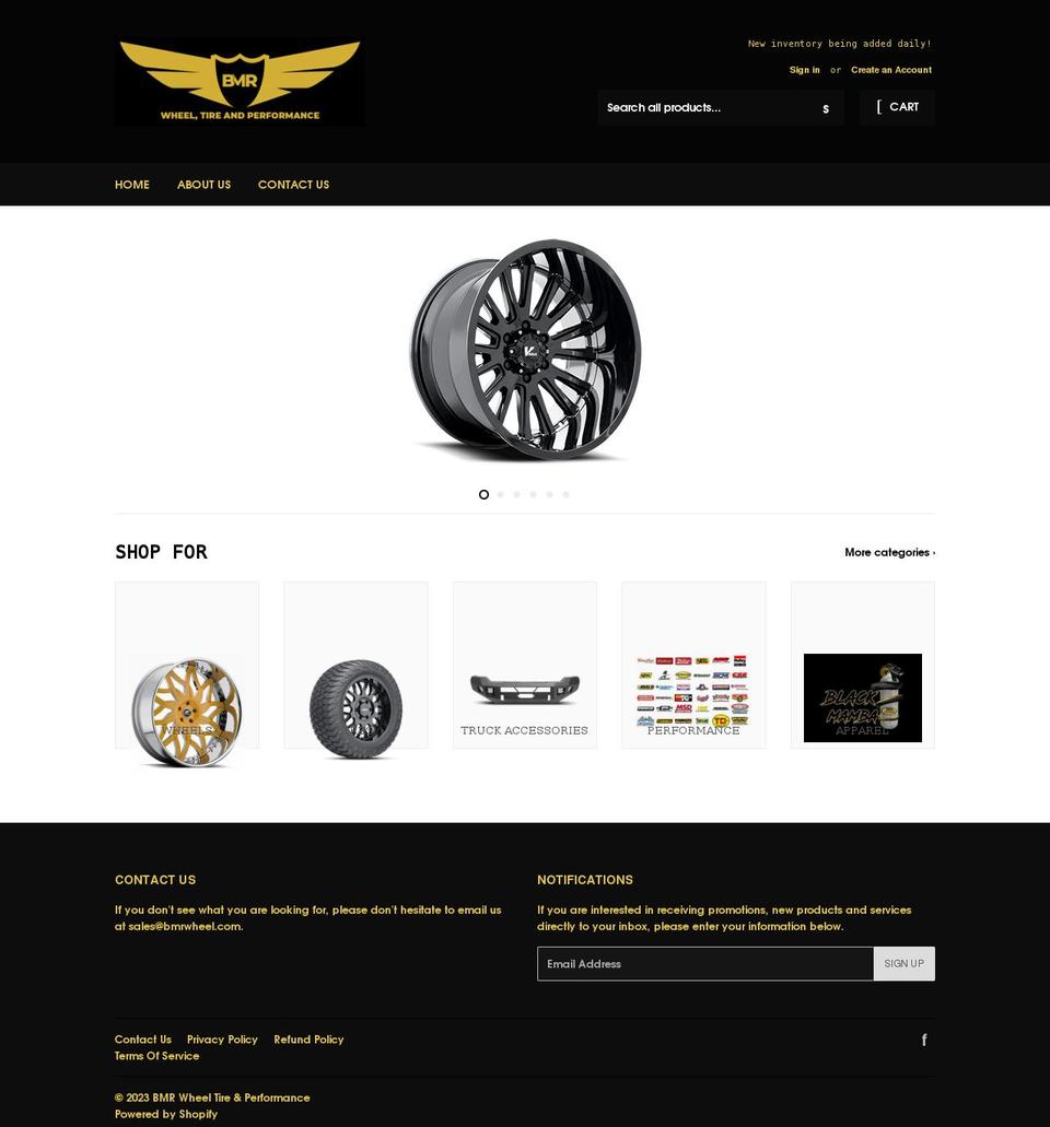 bmrwheel.com shopify website screenshot