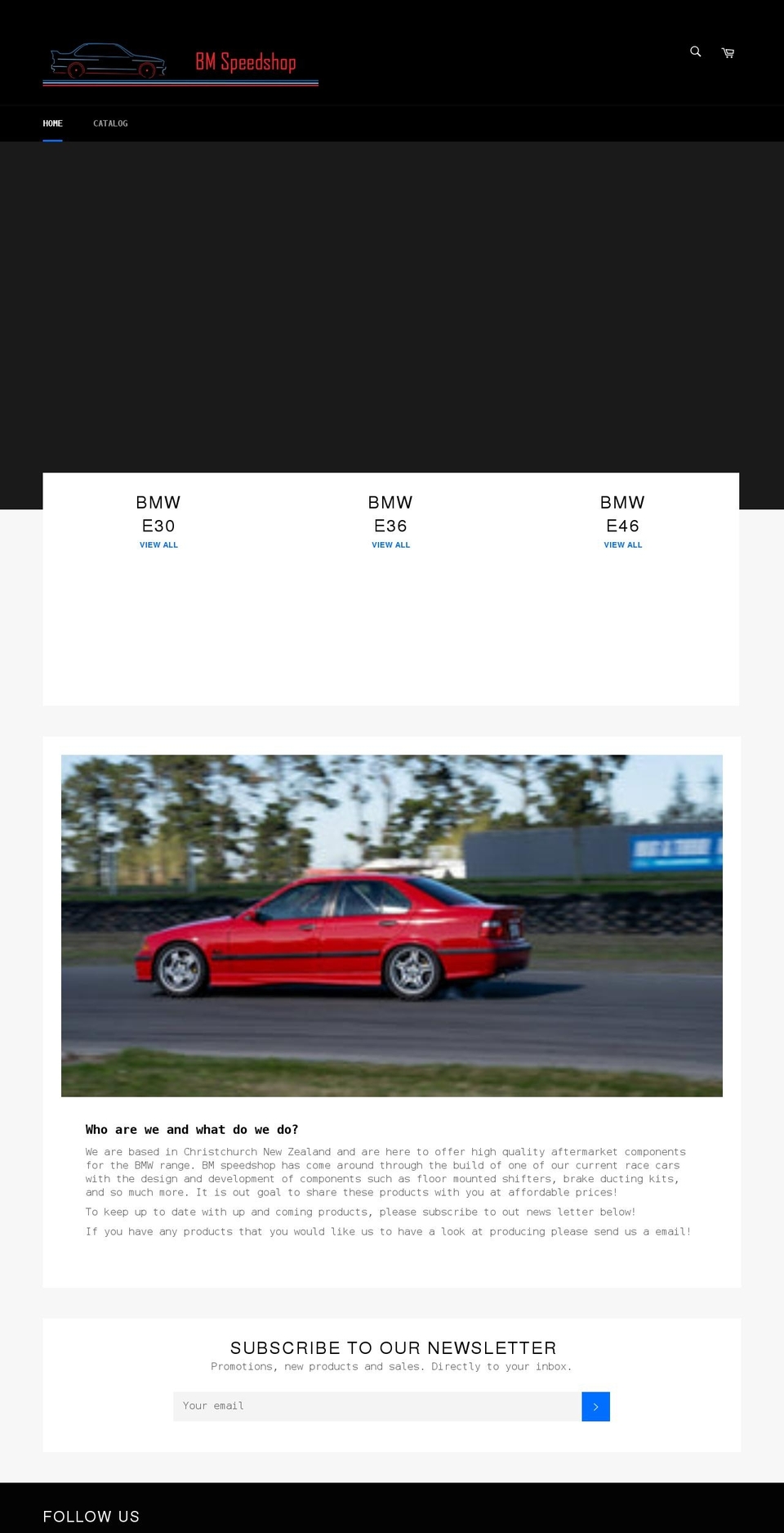 bmspeedshop.com shopify website screenshot