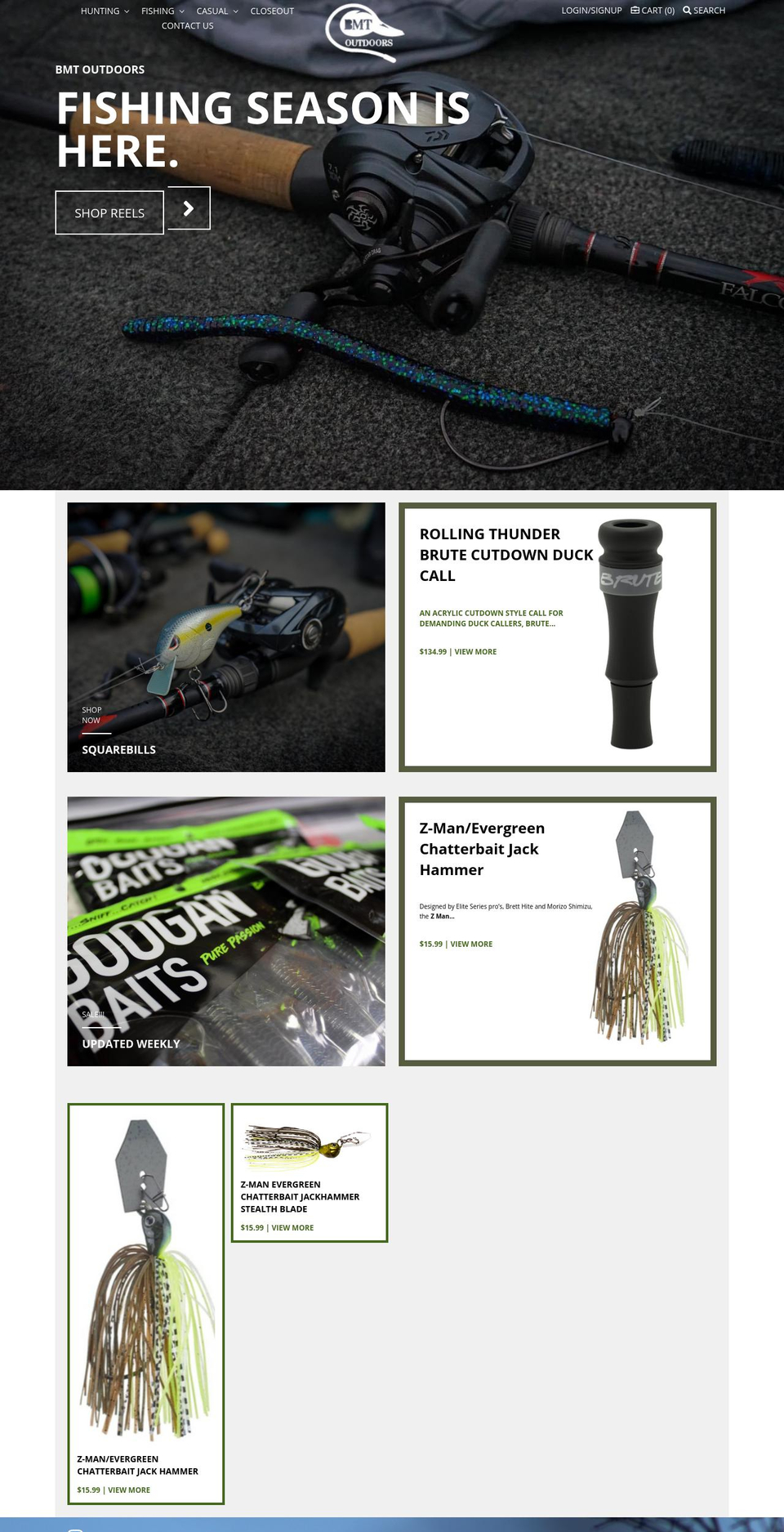 bmtoutdoors.com shopify website screenshot