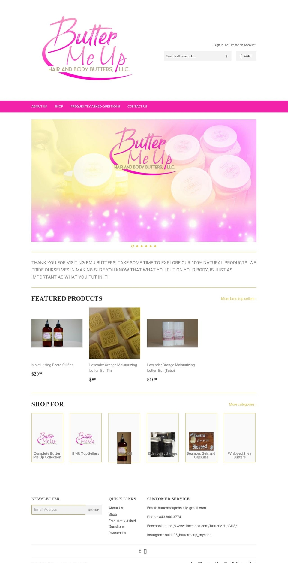 bmubutters.com shopify website screenshot