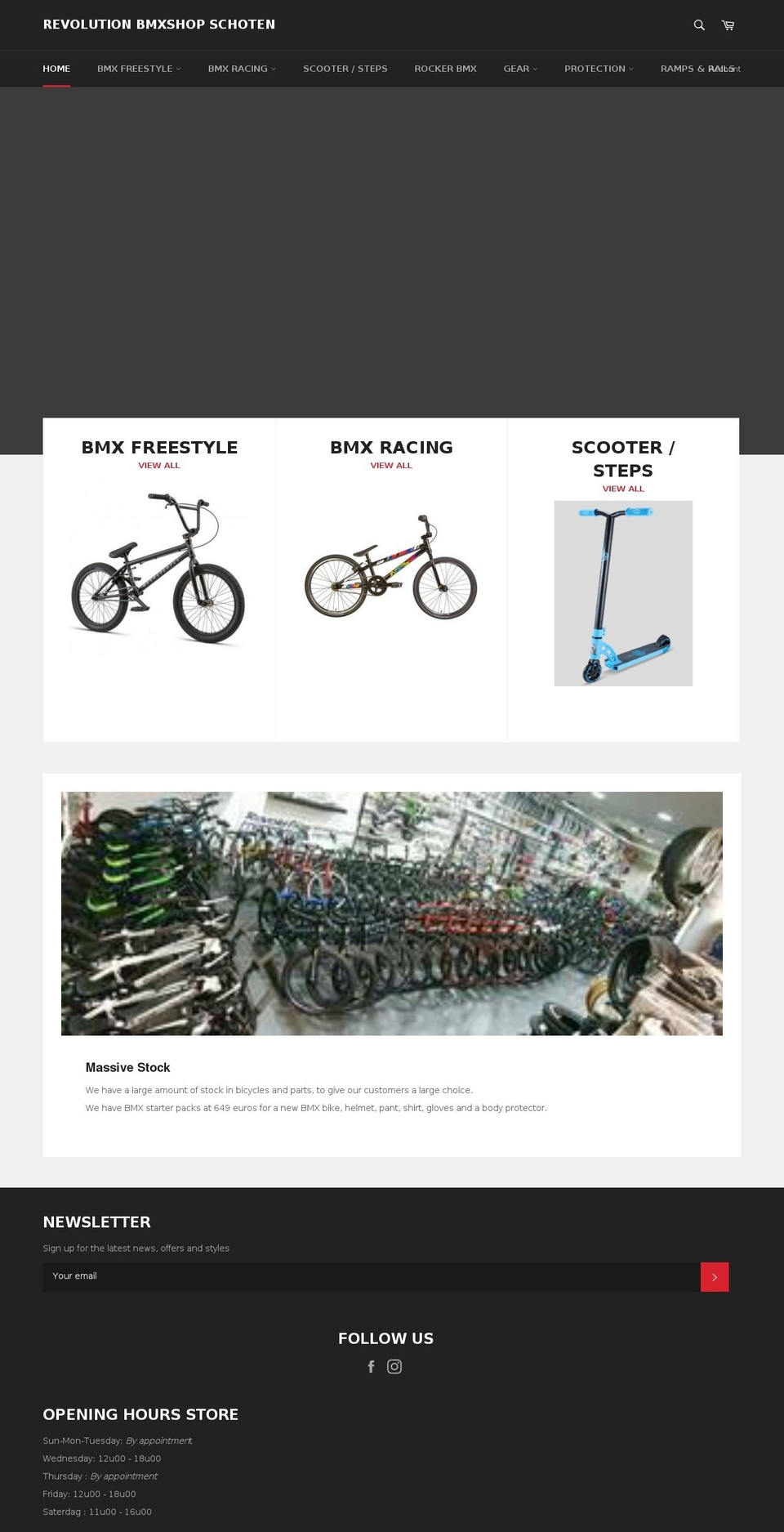 bmxshop.be shopify website screenshot