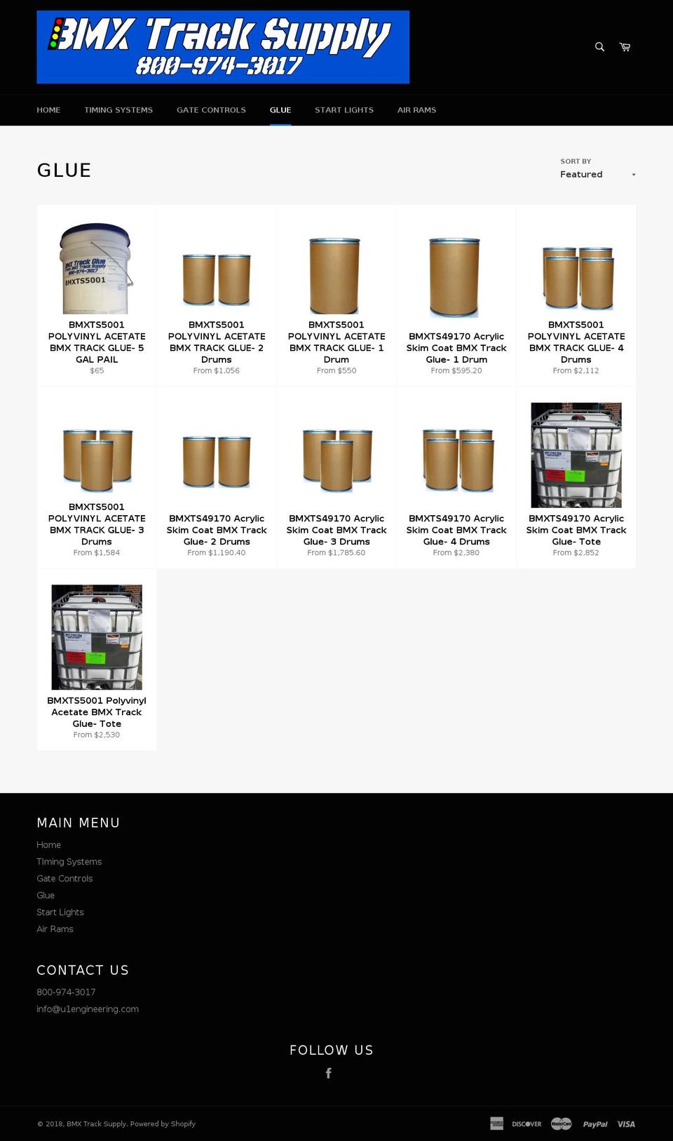 bmxtrackglue.net shopify website screenshot