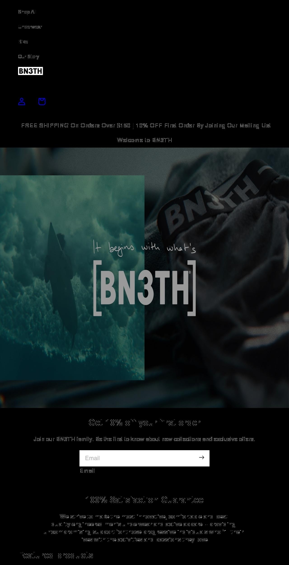bn3th.com.au shopify website screenshot