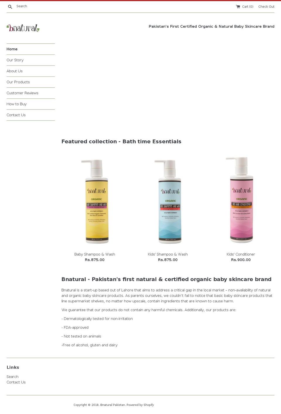 bnaturalpakistan.com — Shopify storefront screenshot