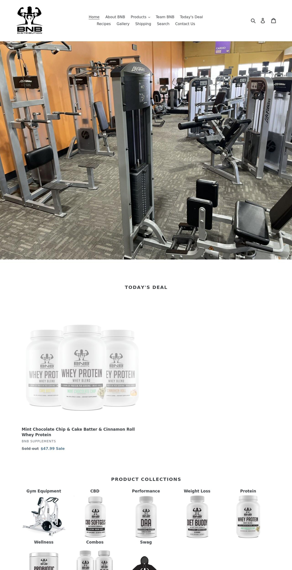 bnbsupplements.com shopify website screenshot