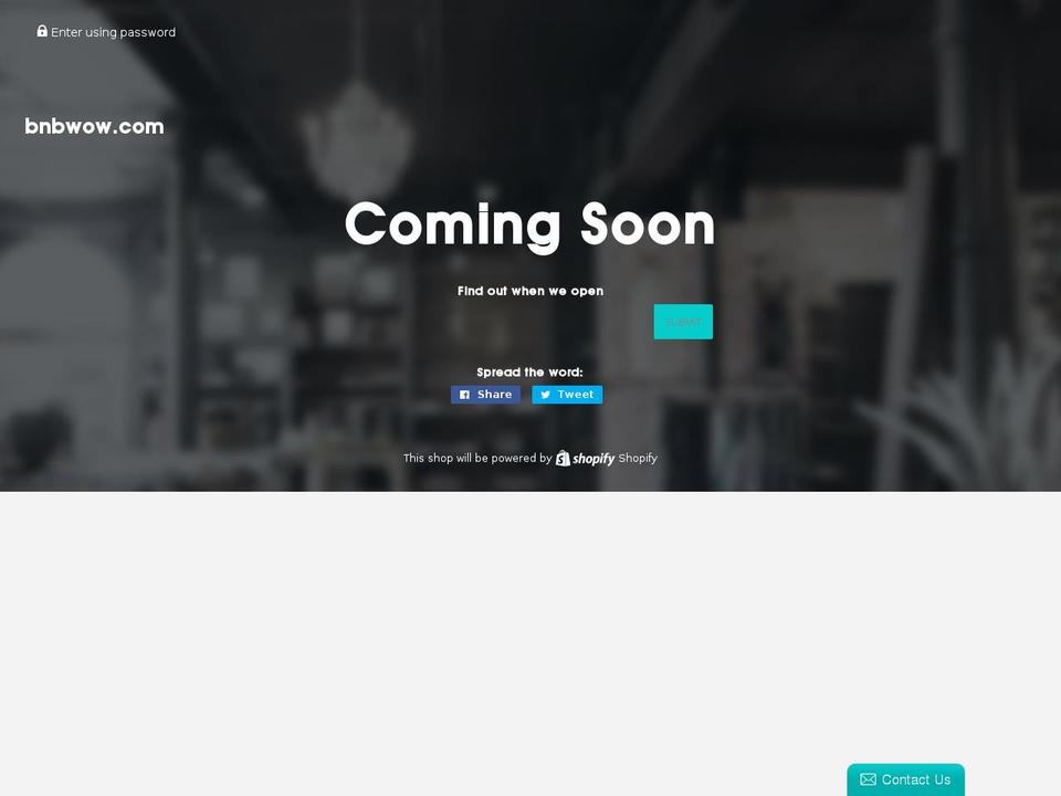 bnbwow.com shopify website screenshot