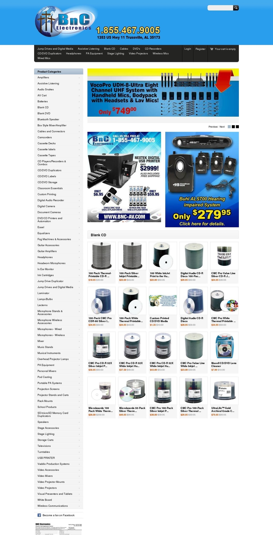 bncelectronics.com shopify website screenshot