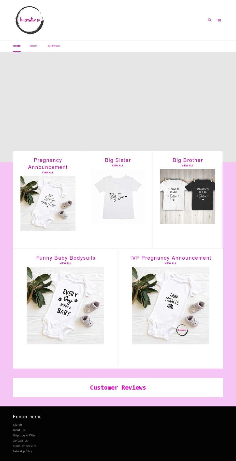 bncreativeco.com shopify website screenshot