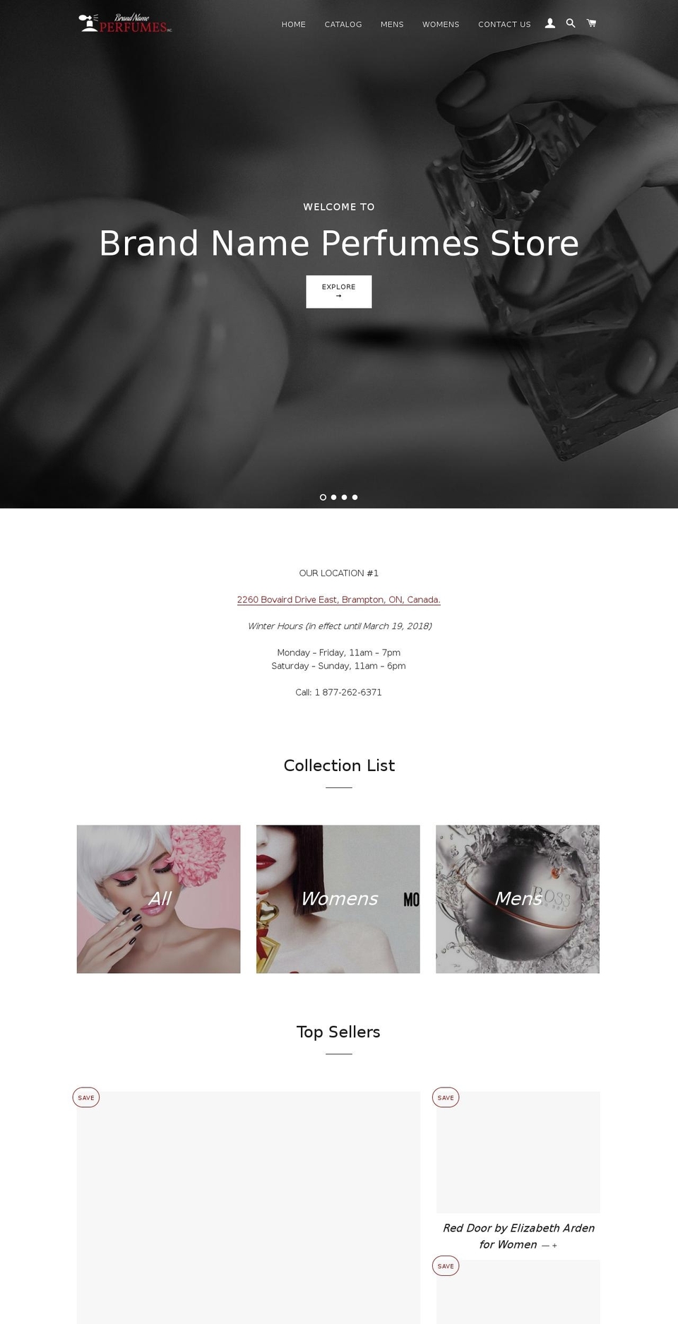 bnperfumes.com shopify website screenshot