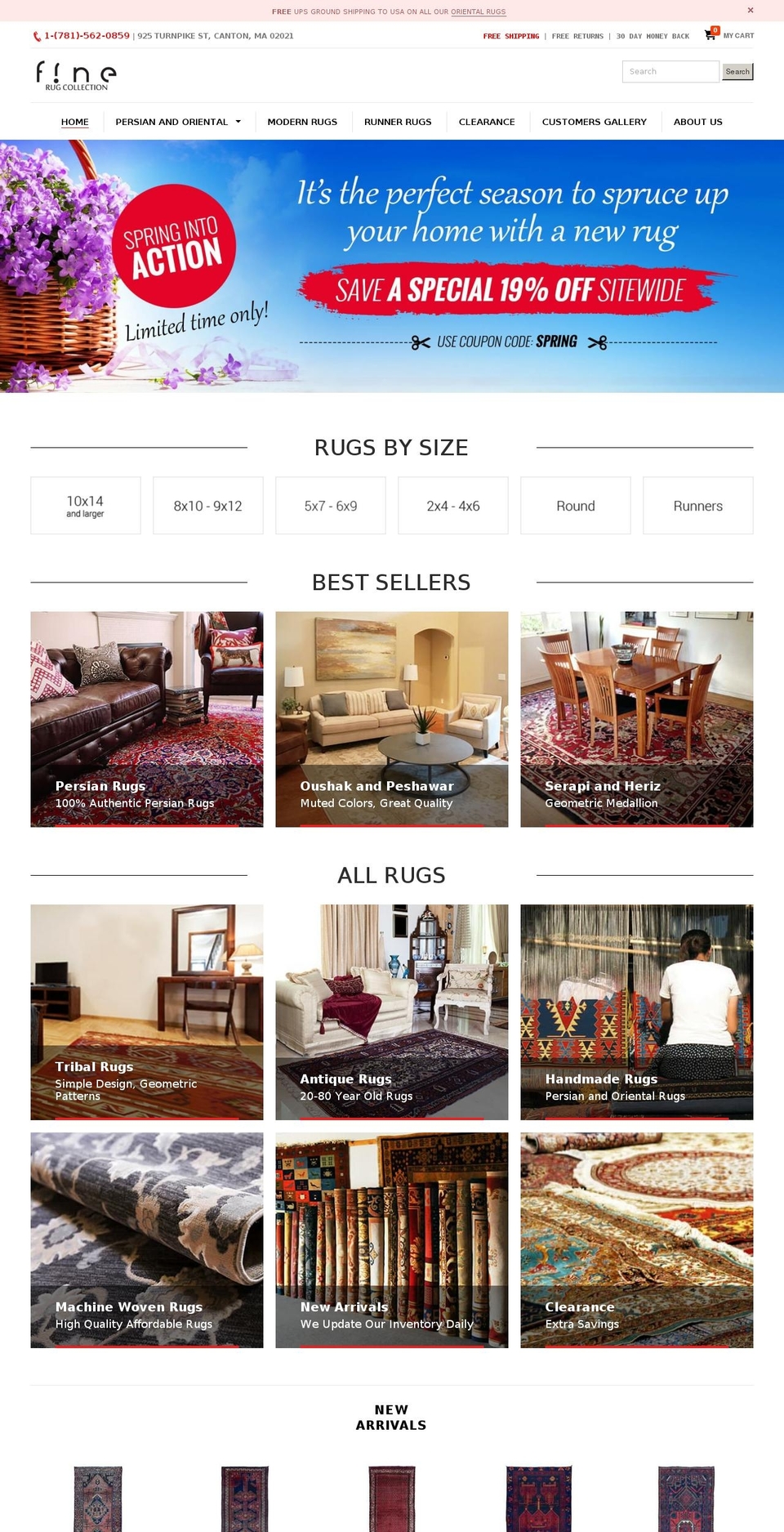 bnrug.com shopify website screenshot