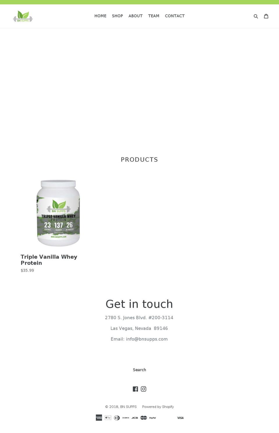 bnsupps.com — Shopify storefront screenshot