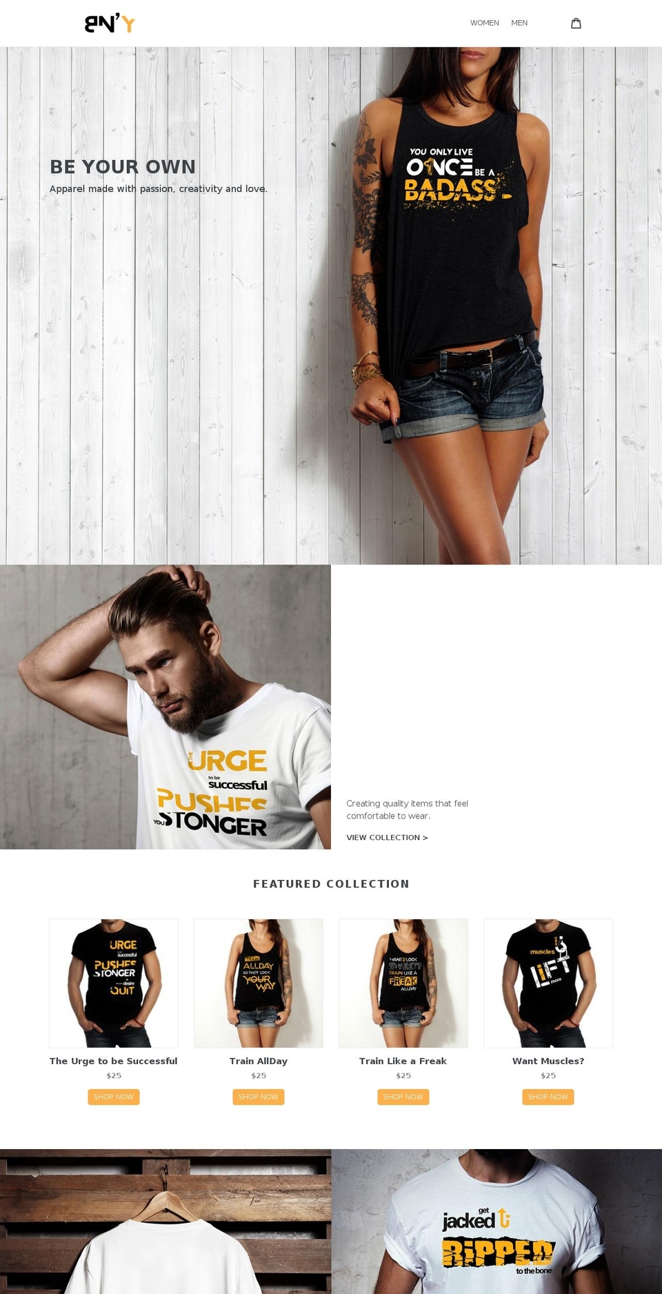 bnyshop.com shopify website screenshot