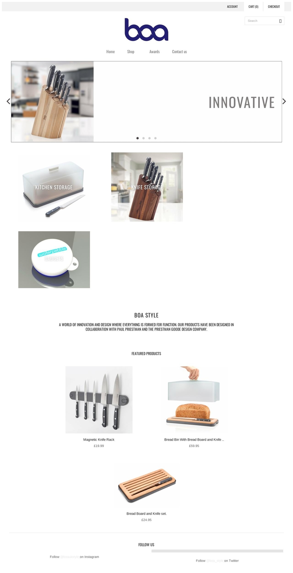 boahome.myshopify.com shopify website screenshot