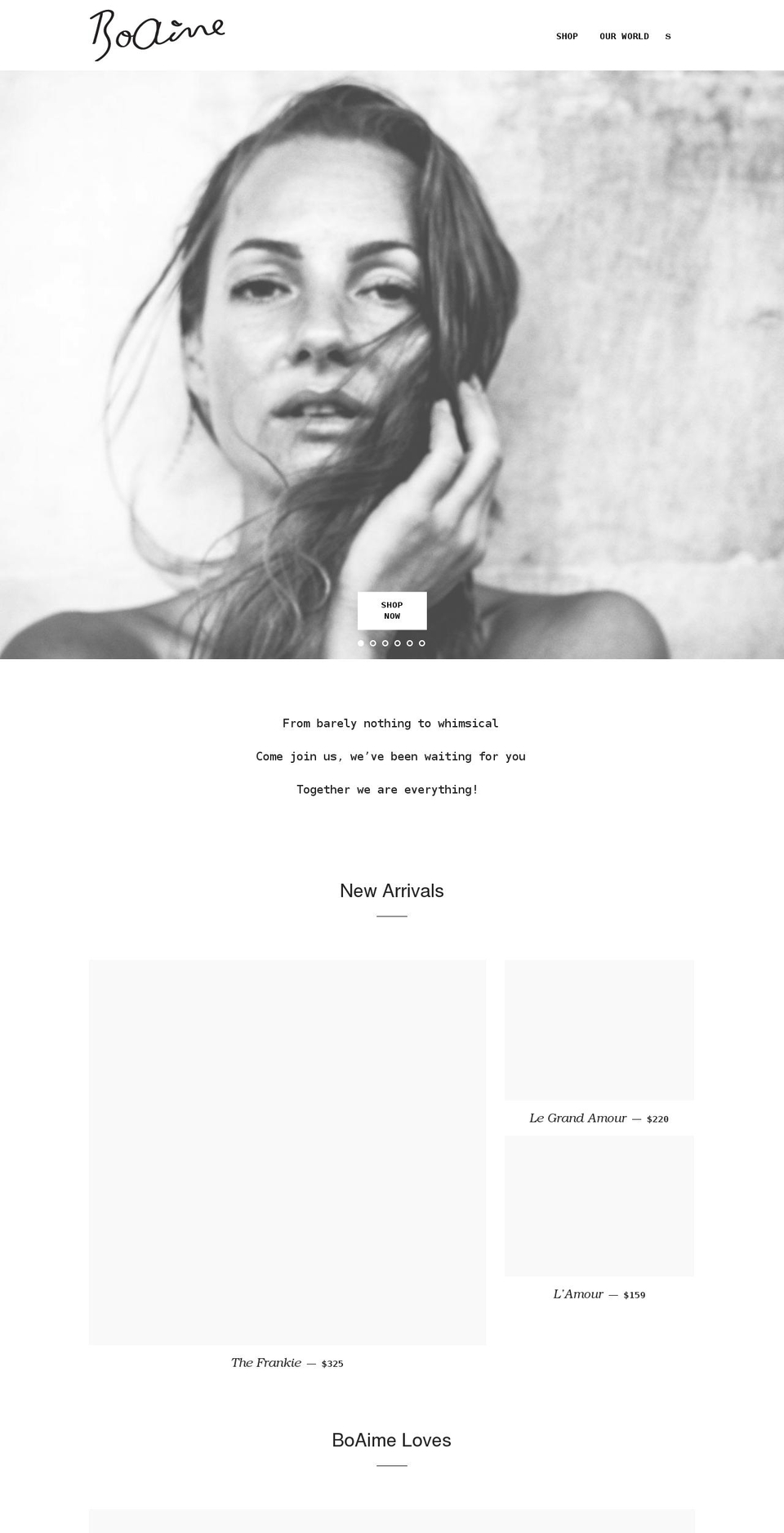 boaime.com shopify website screenshot