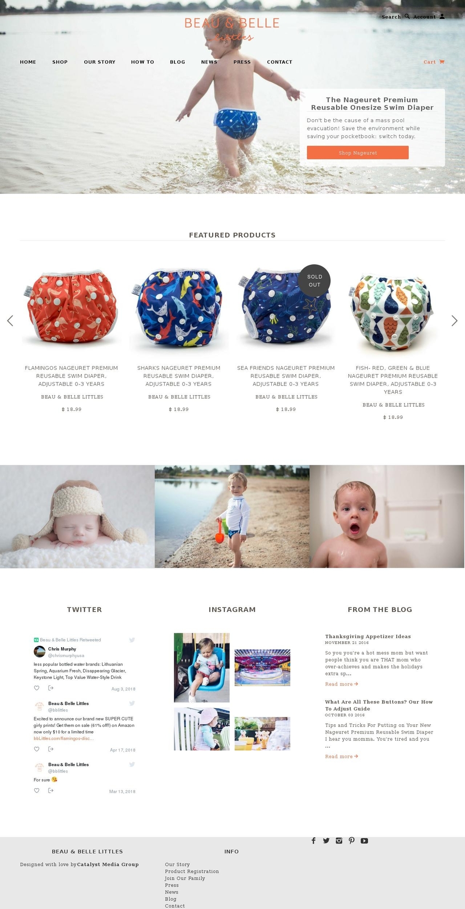 boandbellelittles.com — Shopify storefront screenshot