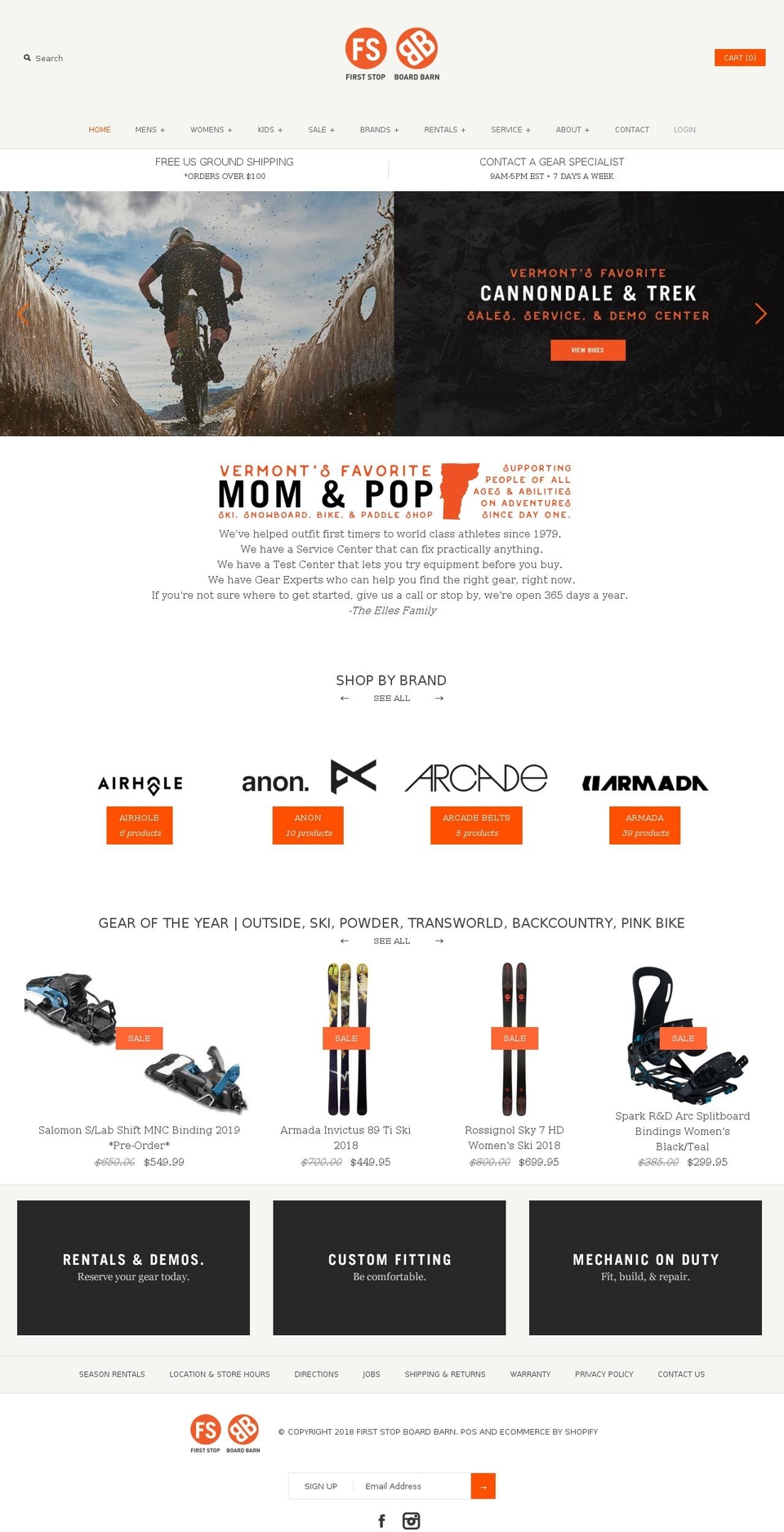 First Stop Board Barn Spring 2015 Shopify theme site example boardbarnsnowboardshop.com