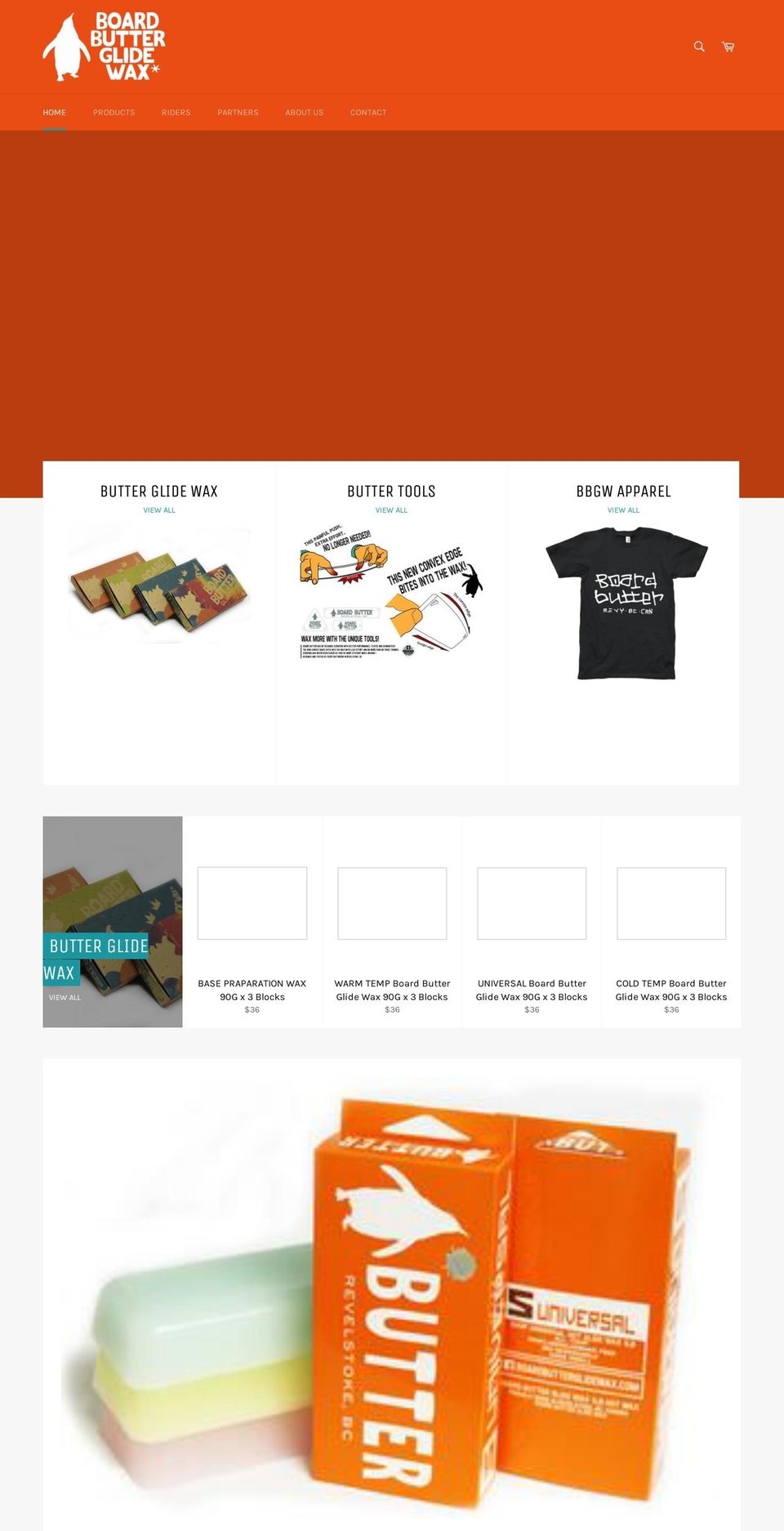 boardbutterglidewax.com — Shopify storefront screenshot