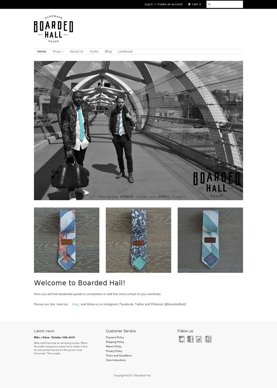 boardedhall.com shopify website screenshot