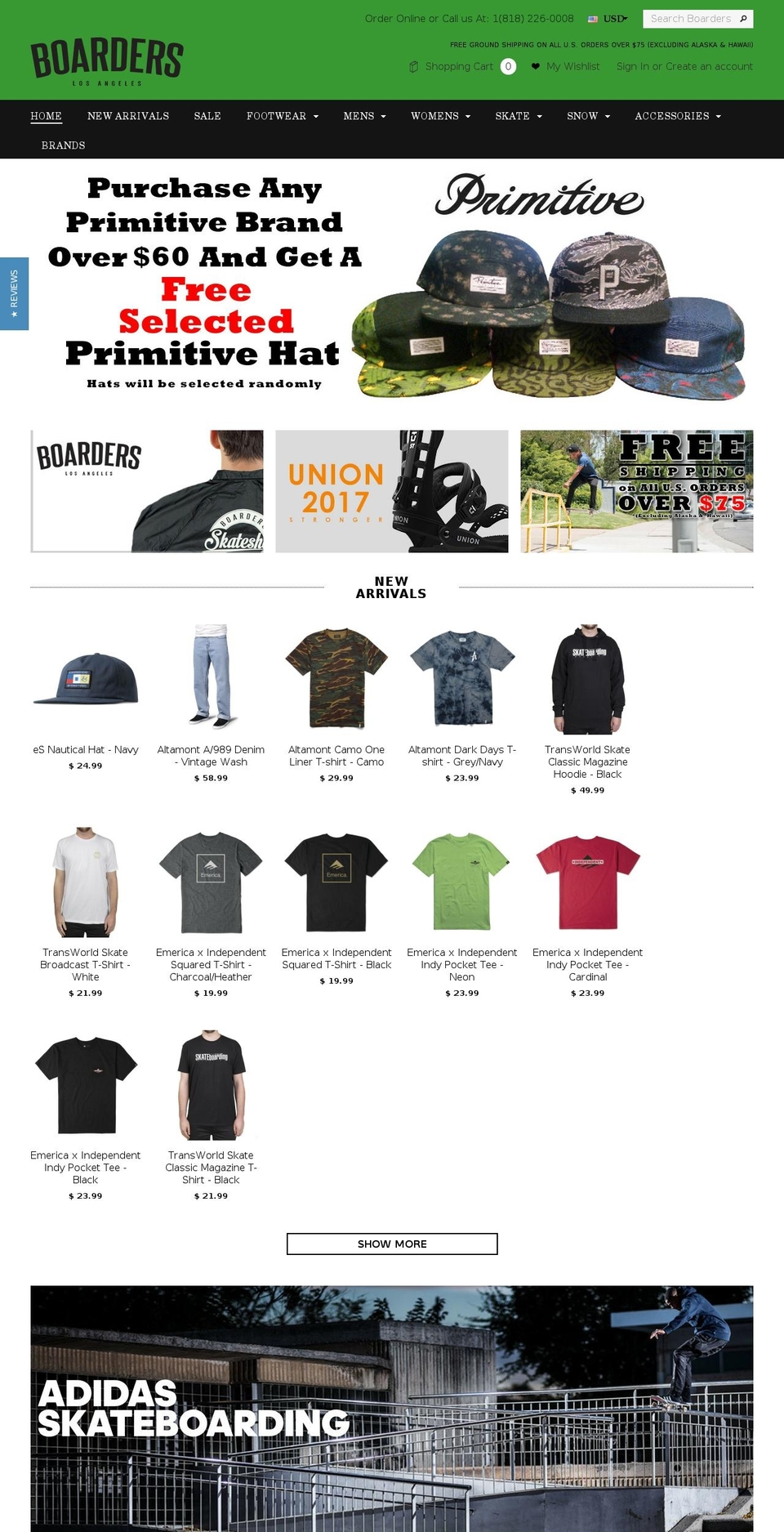 boardersla.com shopify website screenshot